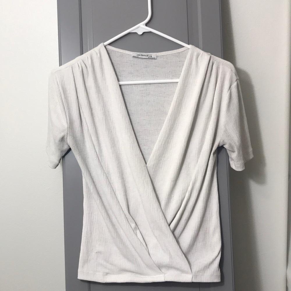 White v neck blouse